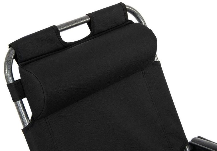 Enero Camp, Level, fotel wielopozycyjny z zagłówkiem, czarny