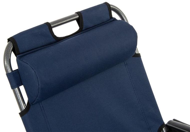 Enero Camp, Level, fotel wielopozycyjny z zagłówkiem, granatowy