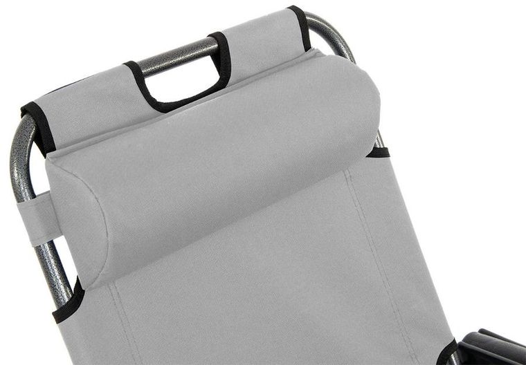 Enero Camp, Level, fotel wielopozycyjny z zagłówkiem, szary