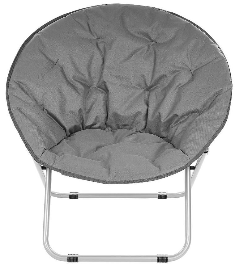 Enero Camp, Moon, fotel campingowy, ciemny szary, 82-68-79 cm