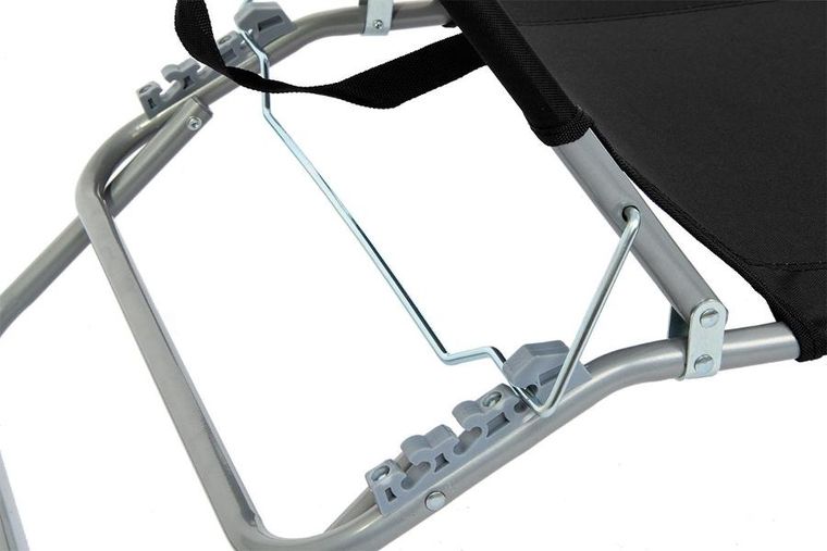 Enero Camp, składane łóżko turystyczne kempingowe, czarne