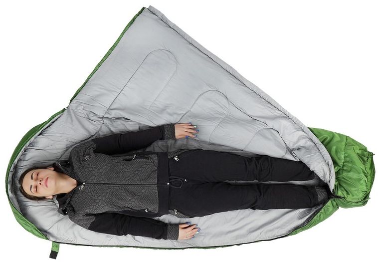 Enero Camp, śpiwór Nepal, ciemnozielony, 210-80-50 cm