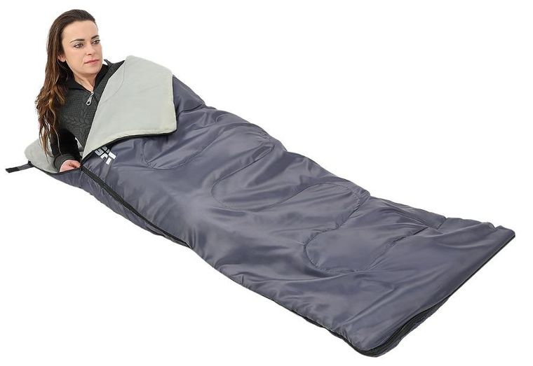 Enero camp, śpiwór turystyczny light, szary, 200-70 cm
