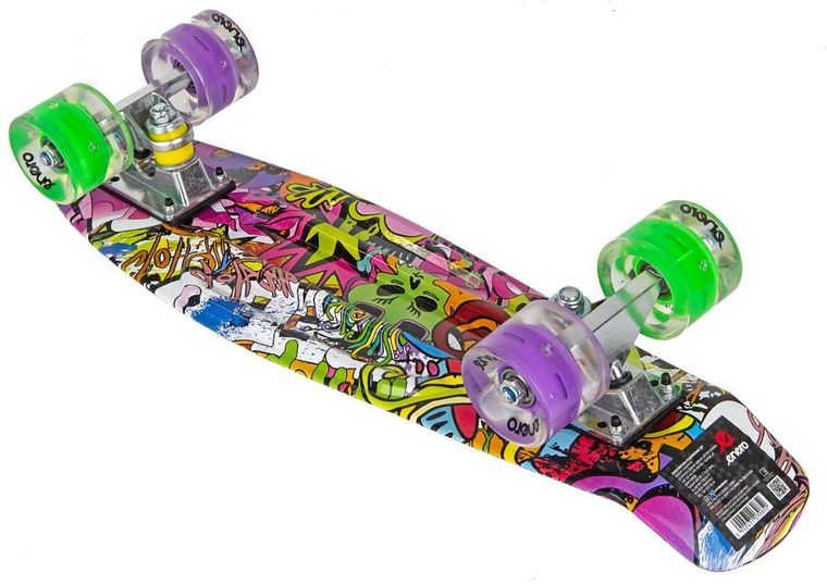 Enero, deskorolka LED, graffiti, 22"