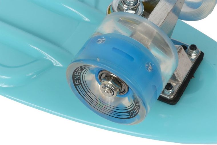 Enero, deskorolka LED, niebieska, 22"