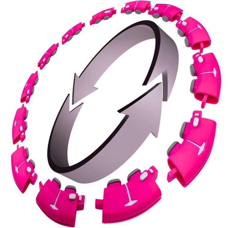 Enero Fit, hula hop z masażerem obciążeniem i licznikiem, fuksja