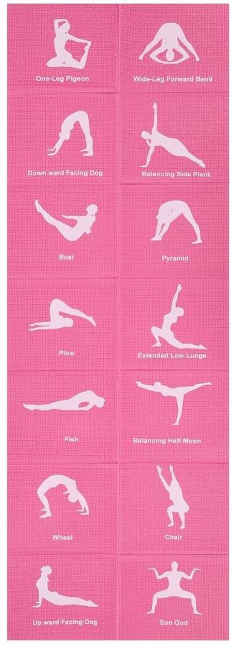 Enero, Fit, mata do jogi, różowa, 170-60-0.5 cm