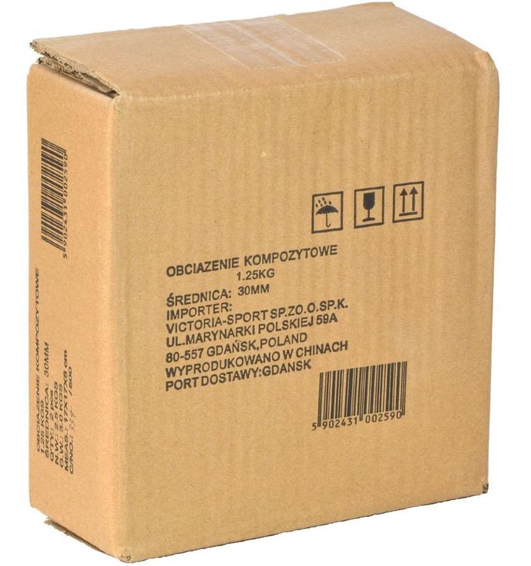 Enero Fit, obciążenie betonowe, 1,25 kg, 1 szt.