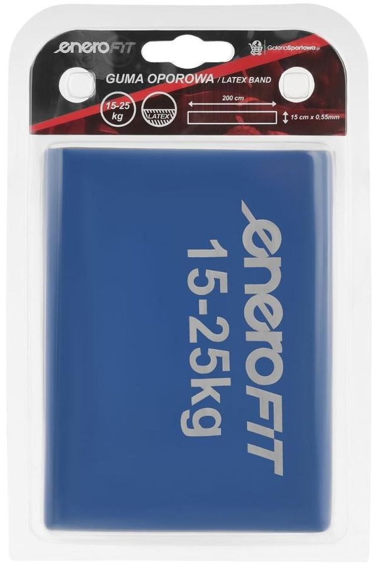 Enero fit, taśma treningowa do ćwiczeń pilates, 200-15-0,55 cm 15-25kg, niebieska