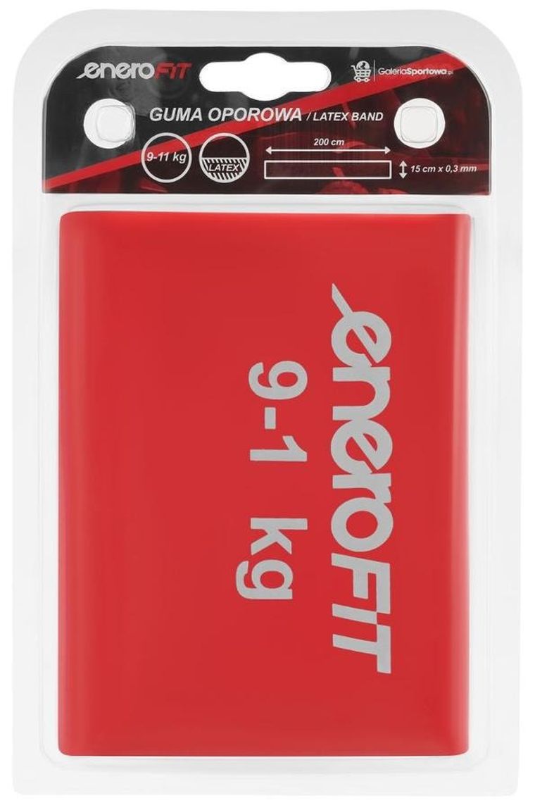 Enero fit, taśma treningowa do ćwiczeń pilates, 2000-150-0,30mm 9-11kg, czerwona