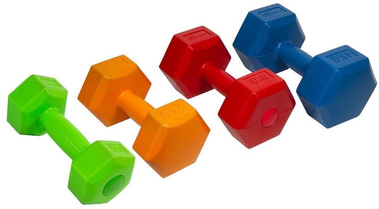 Enero Fit, zestaw hantli kompozytowych, 2-1 kg