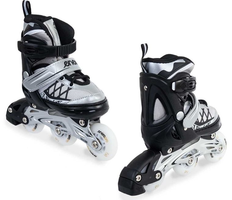 Enero Pro, łyżworolki, 4w1, LED, szare, rozmiar 26-29