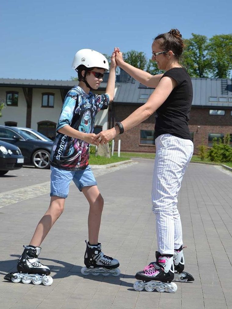 Enero Pro, łyżworolki wrotki łyżwy, 4w1, LED, różowo-szare, rozmiar 26-29
