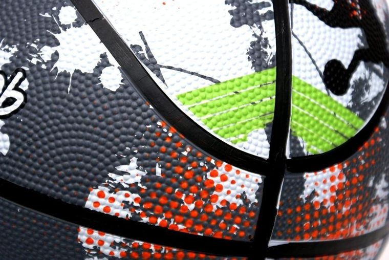 Enero, Solid, piłka do koszykówki, szaro-biała, rozmiar 7