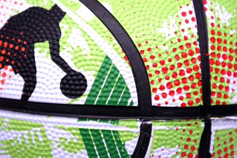 Enero, Solid, piłka do koszykówki, zielono-biała, rozmiar 7