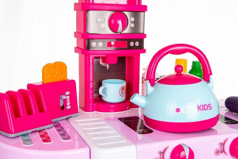 Enero Toys, kuchnia, 32 elementy, różowa, 64-29-87 cm