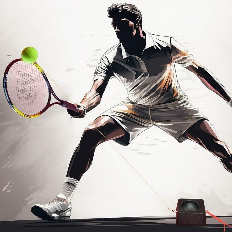 Enero, zestaw rakieta i trenażer do tenisa ziemnego