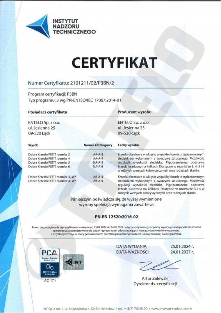 Entelo, Petit, krzesło dziecięce z podnóżkiem, wzrost 133-159 cm, zielone