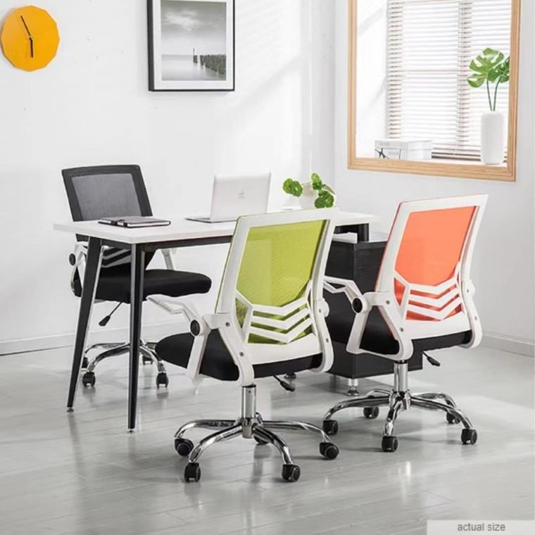 Ergonomiczny obrotowy fotel biurowy, z siatki, czarny