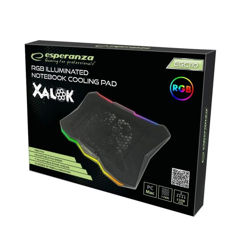 Esperanza, Gaming RGB XALOK, podstawka chłodząca, EGC110