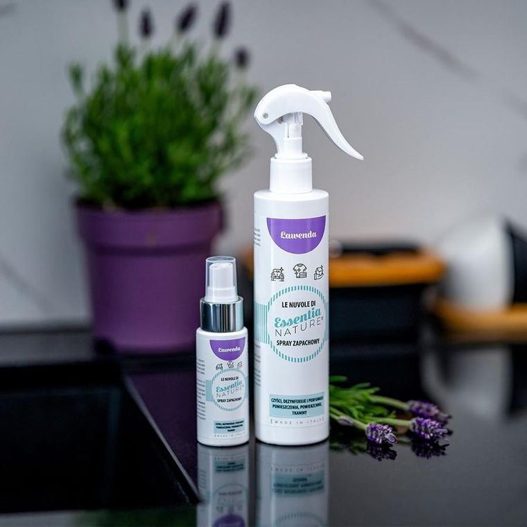 Essentia Nature, odświeżacz w sprayu do tkanin i wnętrz, Lawenda, 250 ml