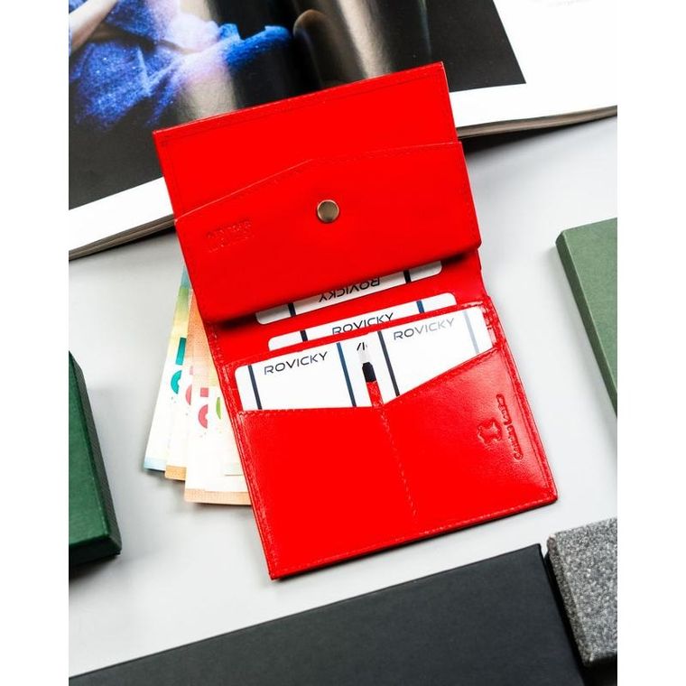 Etui na dokumenty, czerwone, skórzane, 4U Cavaldi