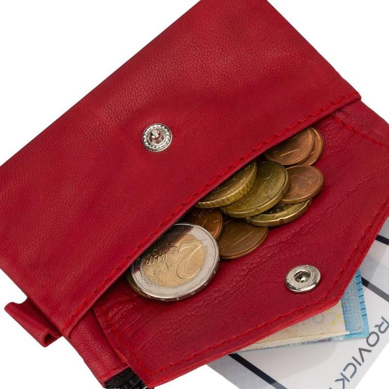 Etui na karty, czerwone, skórzane, 4U Cavaldi