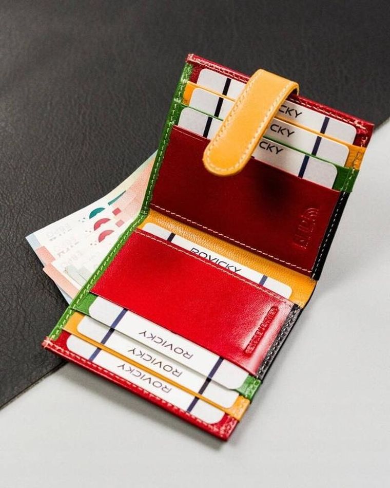 Etui na karty, mix, skórzane, Rovicky