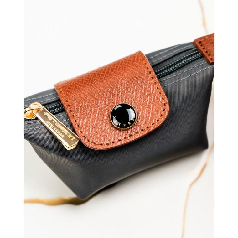 Etui na klucze, ciemnoszare, skóra ekologiczna, Peterson