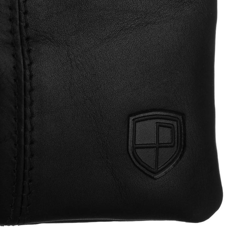 Etui na klucze, czarne, skórzane, Peterson