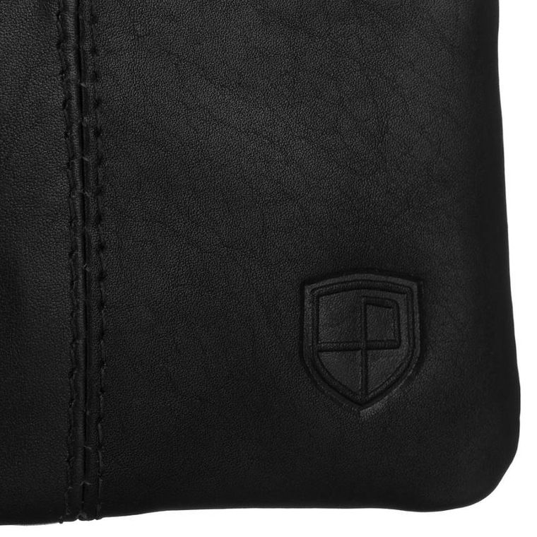 Etui na klucze, czarne, skórzane, Peterson