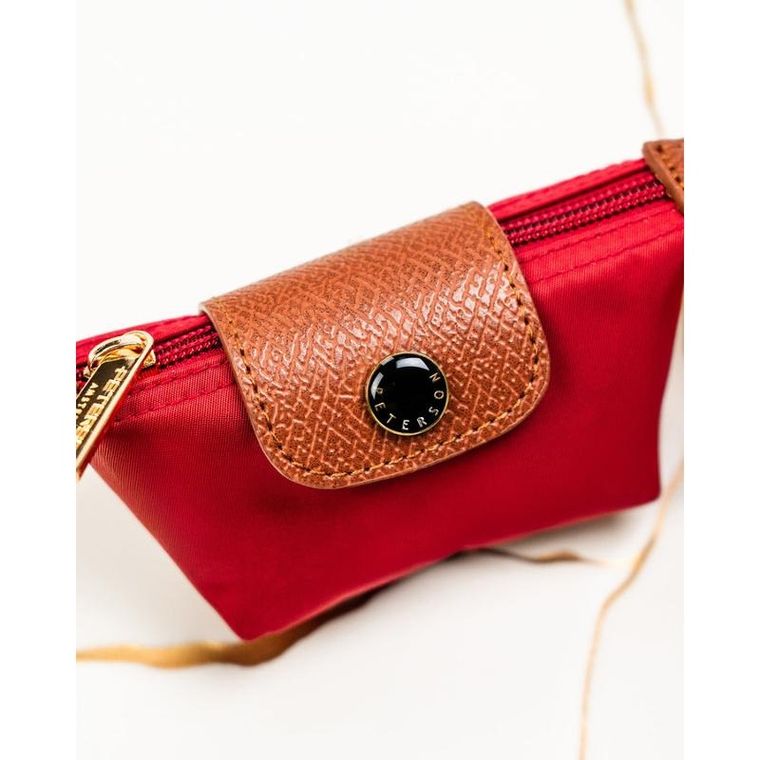 Etui na klucze, czerwone, skóra ekologiczna, Peterson