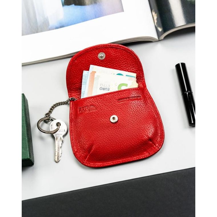 Etui na klucze, czerwone, skórzane, 4U Cavaldi