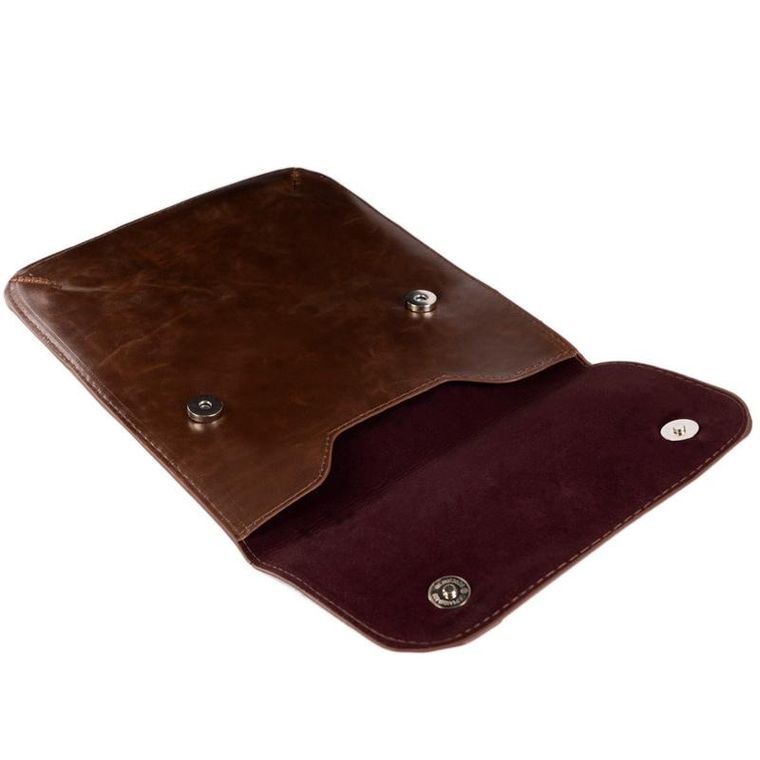Etui na tablet, brązowe, skóra ekologiczna