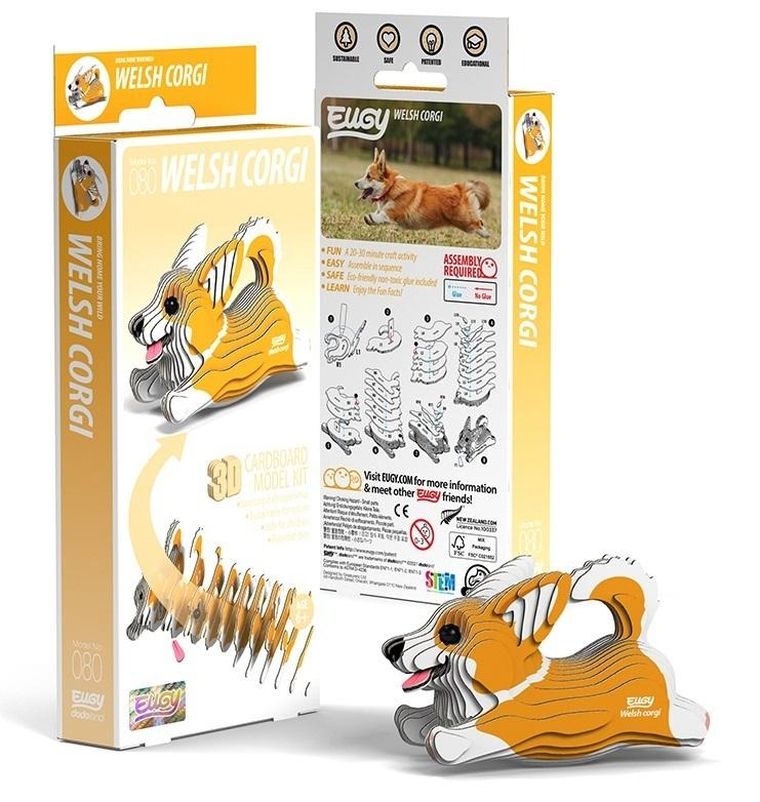 Eugy, układanka 3D, Pies Corgi