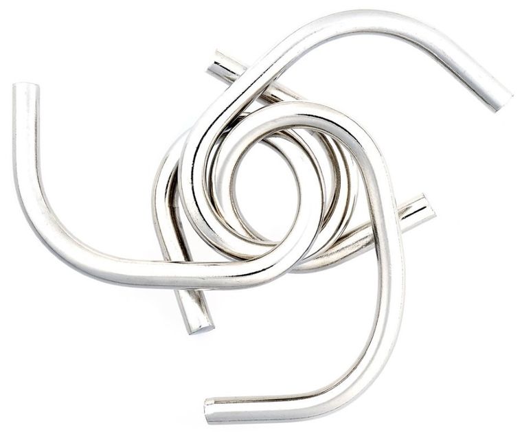 Eureka! Puzzle Mania, zestaw niebieski, łamigłówki metalowe, 4 szt.