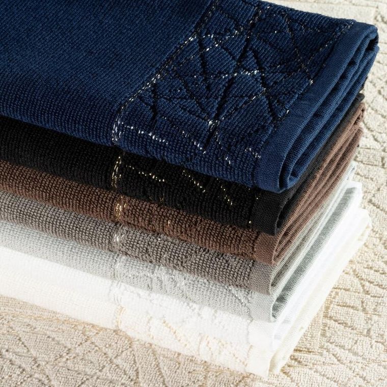 Eurofirany, dywanik łazienkowy, Nika, 50-70 cm, granatowy