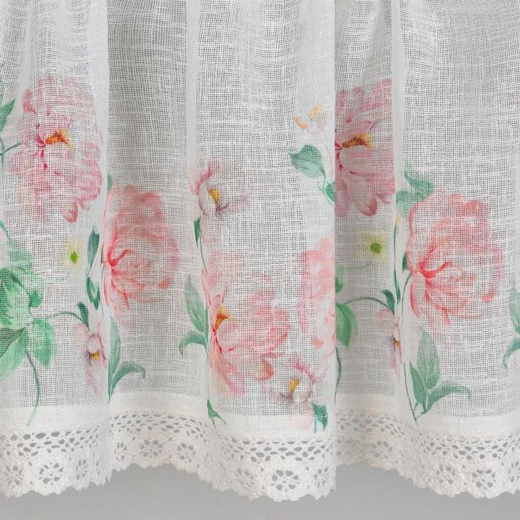 Eurofirany, firana gotowa asteja na taśmie, 30-150 cm, różowy