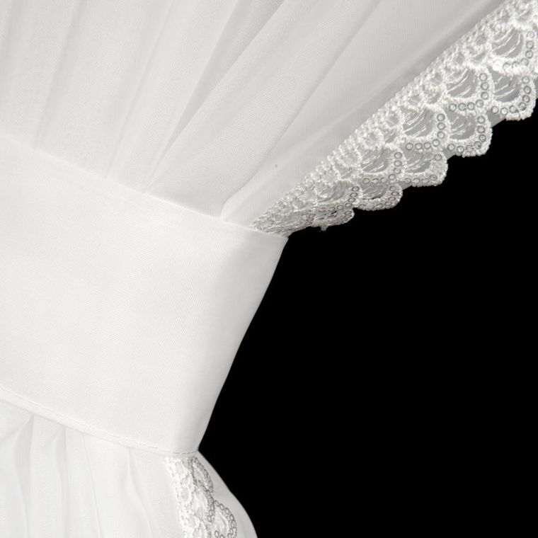 Eurofirany, firana gotowa, Caroline, na taśmie, 400-250 cm, biały