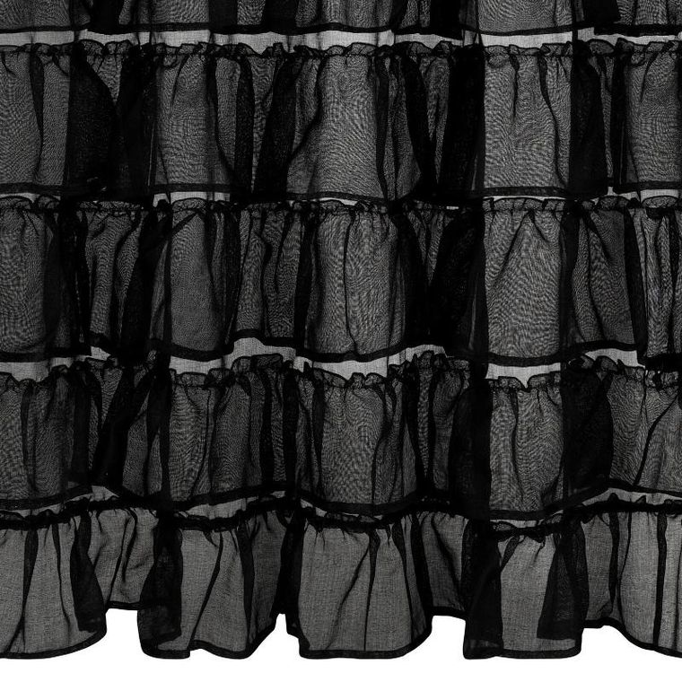 Eurofirany, firana gotowa, Dani, na taśmie, 140-270 cm, czarny