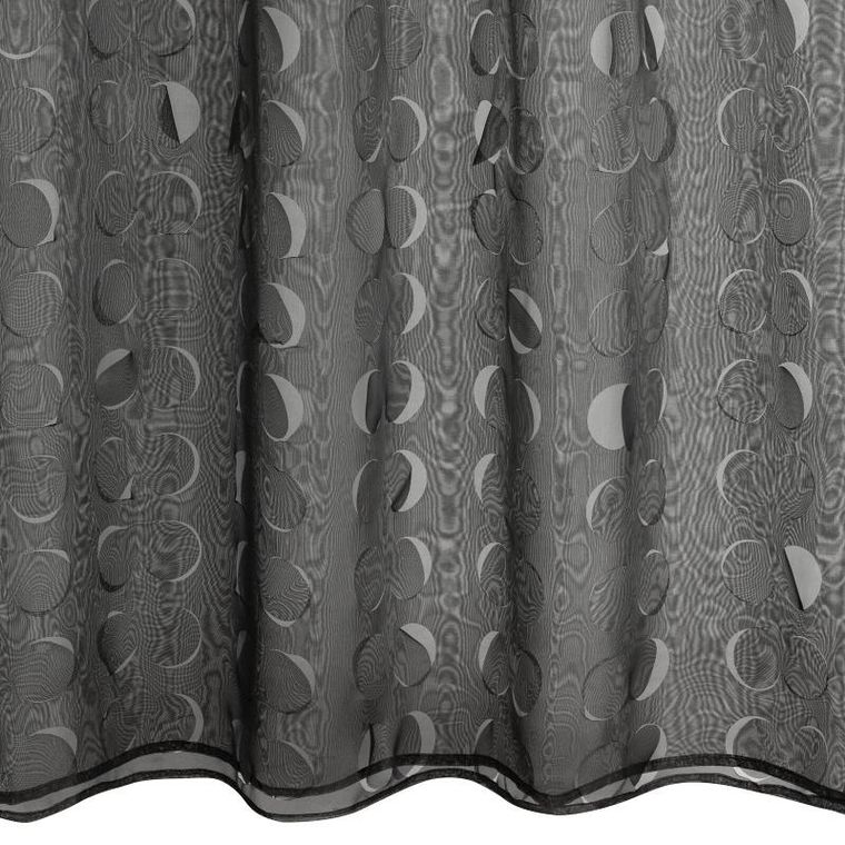 Eurofirany, firana gotowa, Debora, na taśmie, 140-270 cm, czarny