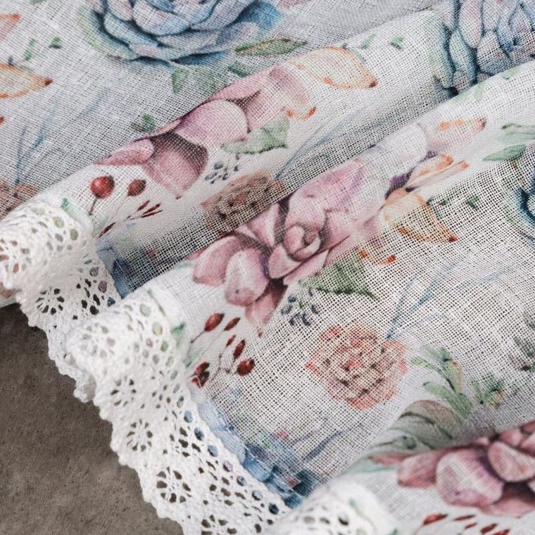 Eurofirany, firana gotowa, Dora, 150-30 cm, różowy