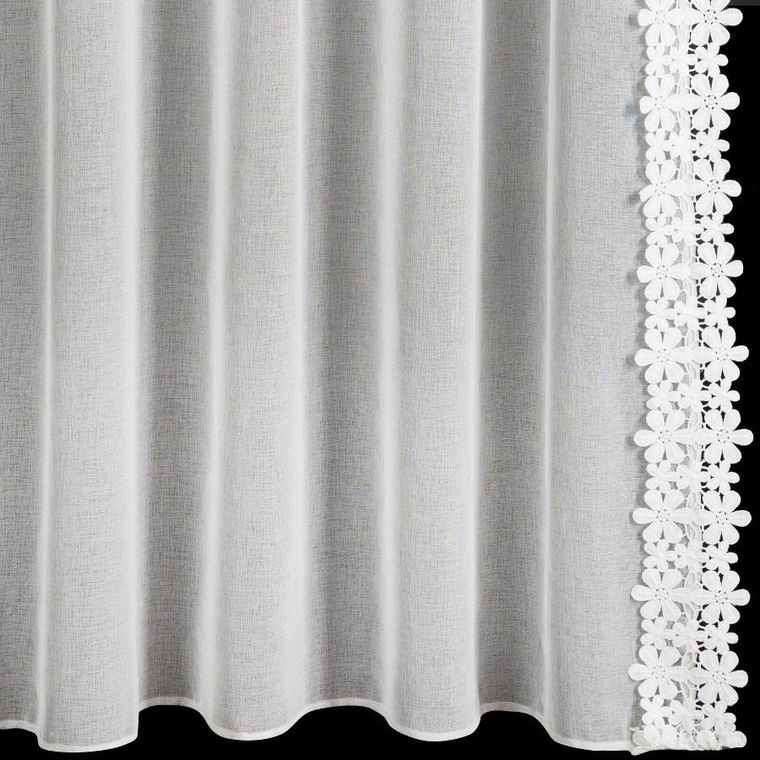 Eurofirany, firana gotowa, Kaja, na taśmie, 140-270 cm, biały