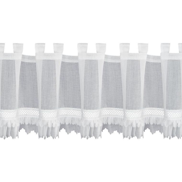 Eurofirany, firana gotowa, Katrin, na szelkach, 150-40 cm, biały