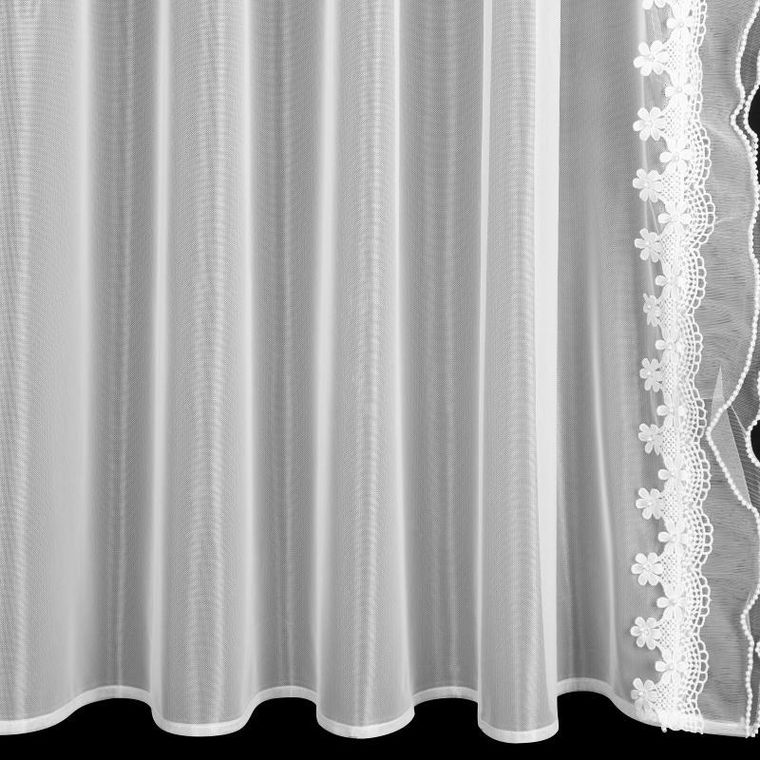 Eurofirany, firana gotowa, Larisa, na taśmie, 140-270 cm, biały