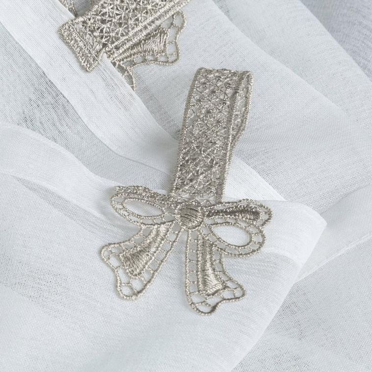 Eurofirany, firana gotowa, Melisa, na szelkach, 150-30 cm, biały