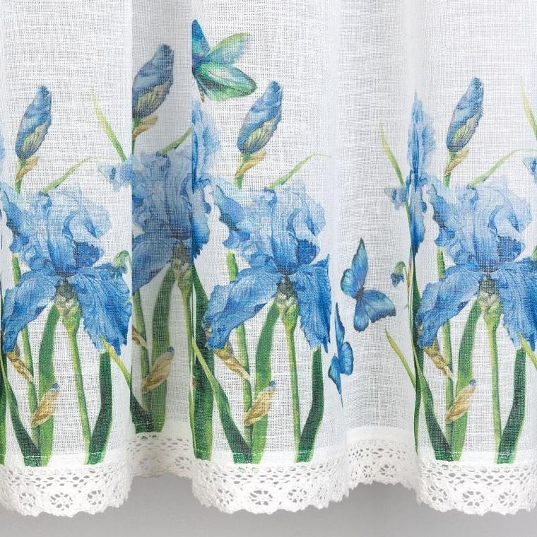 Eurofirany, firana gotowa na taśmie, Ala, 150-60 cm, niebieski