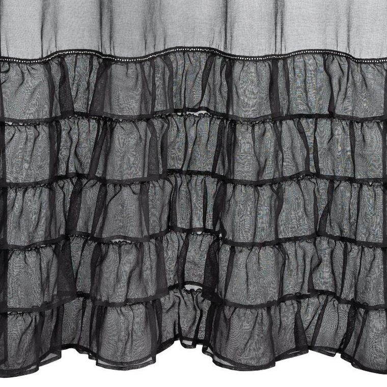 Eurofirany, firana gotowa na taśmie, Carli, 140-250 cm, czarny