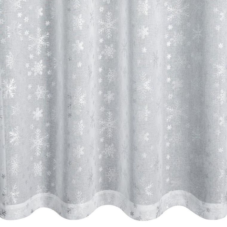 Eurofirany, firana świąteczna, Snow, 140-250 cm, biały