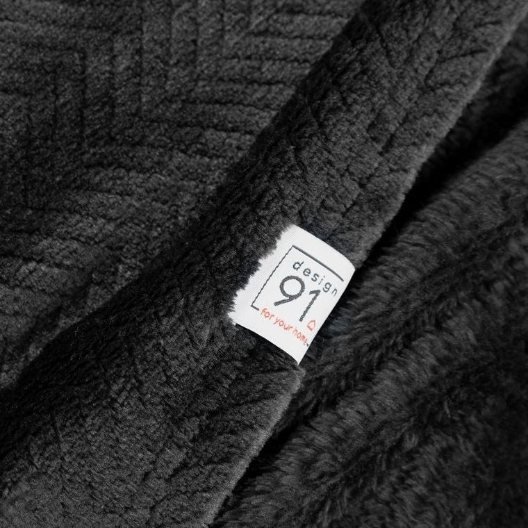 Eurofirany, koc, Cindy, 170-210 cm, czarny